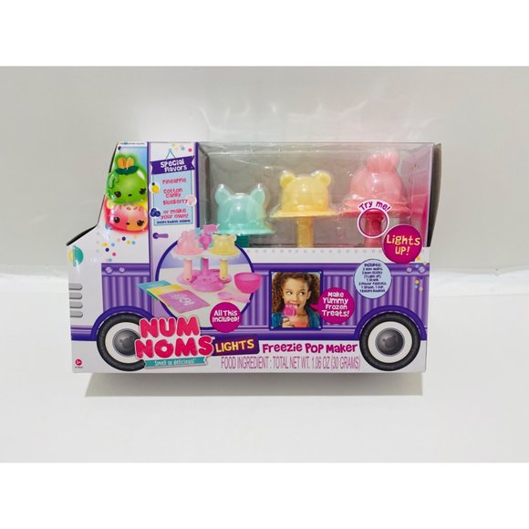 Num Noms Lights Freezie Pop Maker With 3 Flavor Packs 1 Spoon, cup & Booklet - Picture 2 of 14